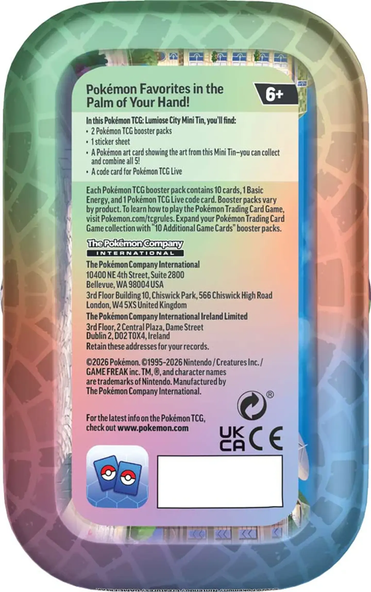 POKEMON TCG LUMINOSE CITY MINI TIN ESPAÑOL AL AZAR 7