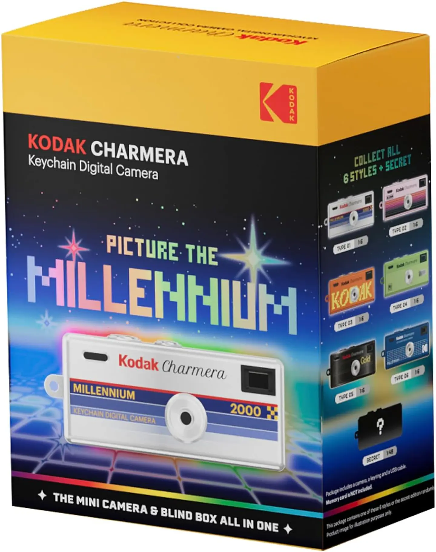 (RESERVA) KODAK CHARMERA Keychain Digital Camera Blind Box Millennium Single Box 1