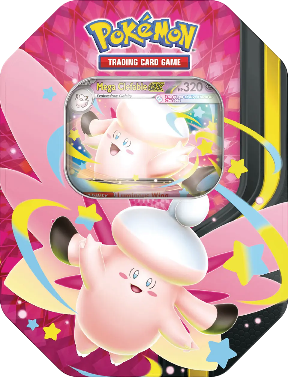 Pokémon TCG Mega Moonlit Tin Gengar/Clefable Inglés (PAR)- COPIA 5