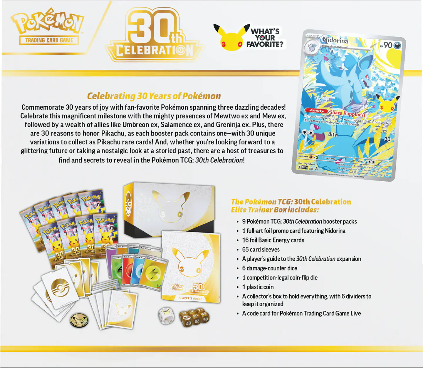 Pokémon TCG 30th Celebration ETB (Inglés) 6
