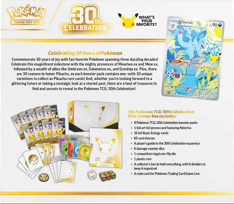 Pokémon TCG 30th Celebration ETB (Inglés) 6