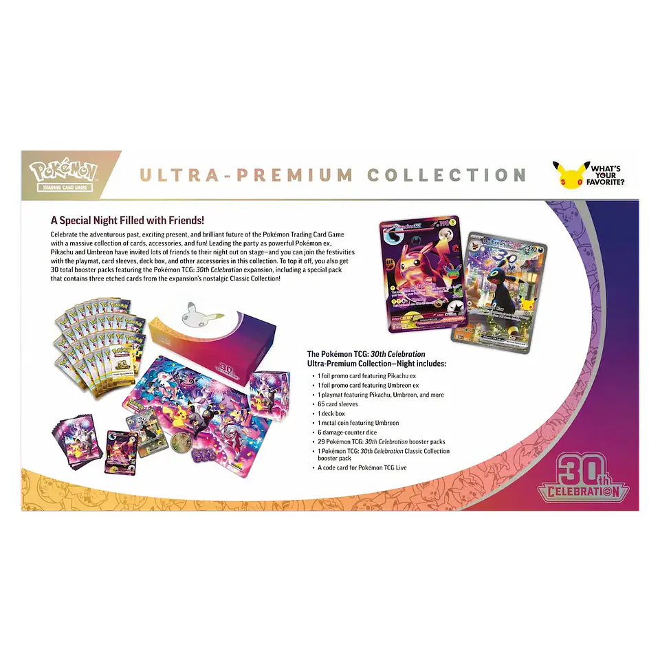 Pokémon TCG 30th Celebration Night Out UPC (Inglés) 6