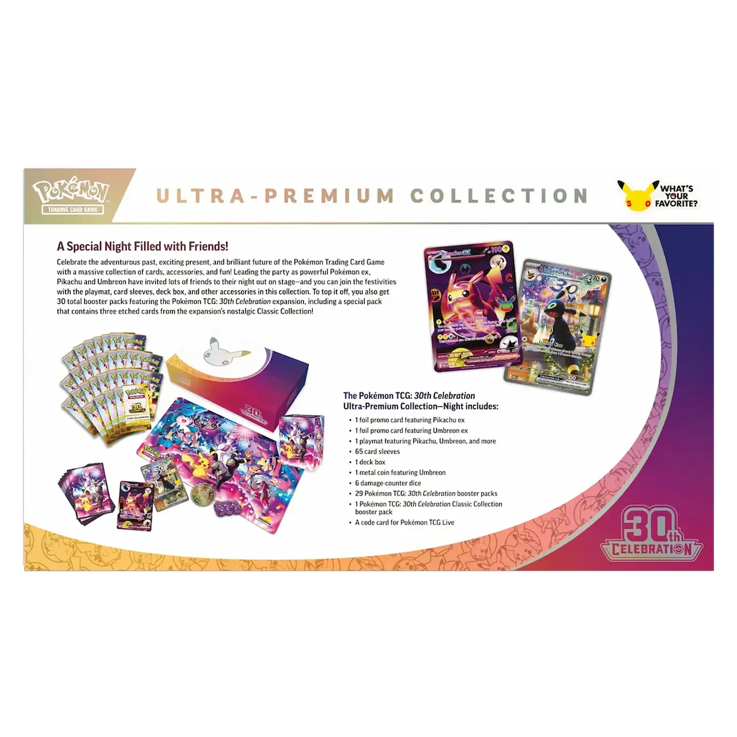 Pokémon TCG 30th Celebration Night Out UPC (Español) 6