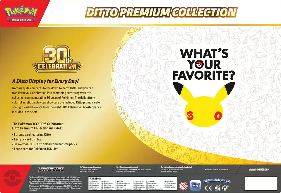 Pokémon TCG: 30th Celebration Ditto Premium Collection (INGLÉS) 3