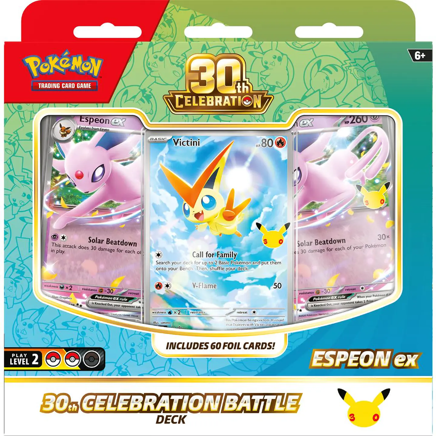Pokémon TCG: 30th Celebration Battle Deck Espeon ex (INGLÉS) 1