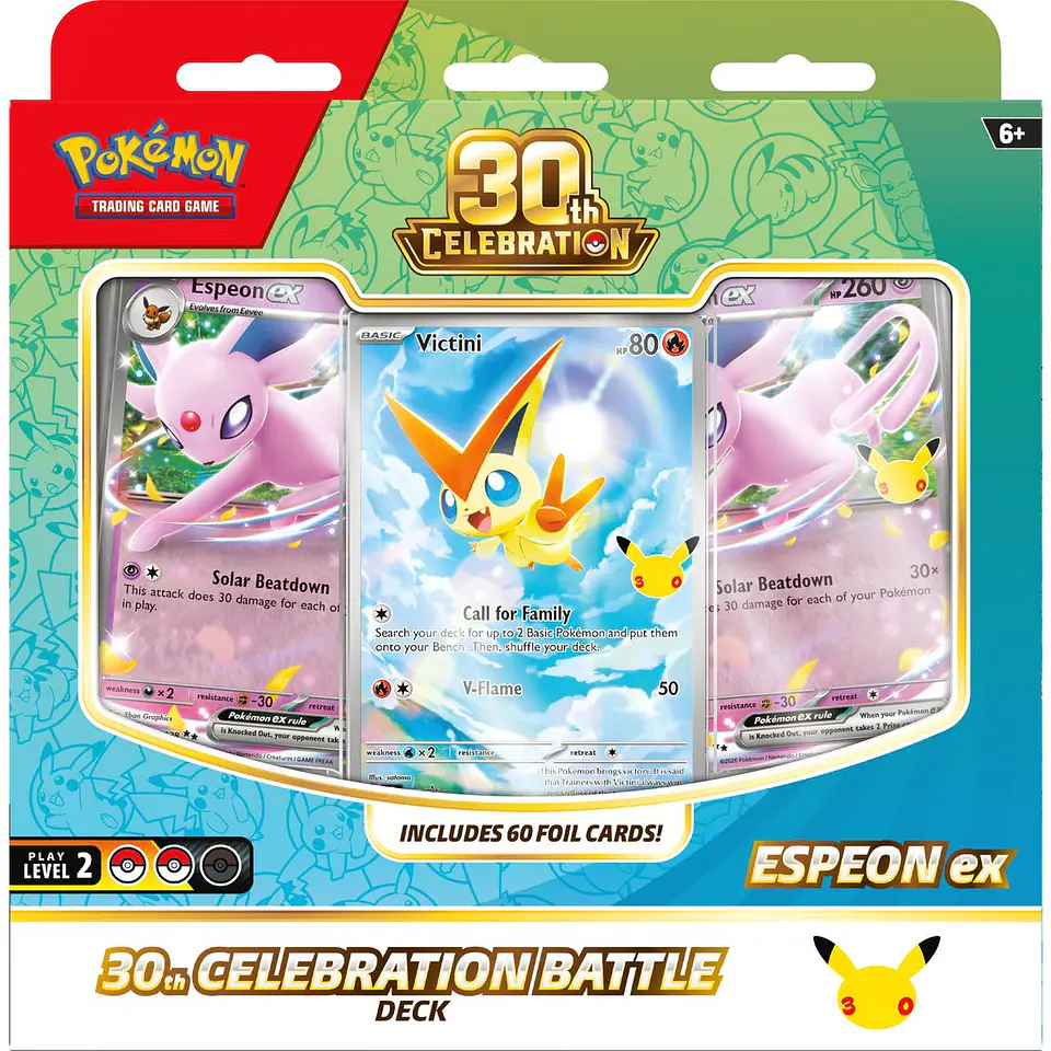 Pokémon TCG: 30th Celebration Battle Deck Espeon ex (Español) 1