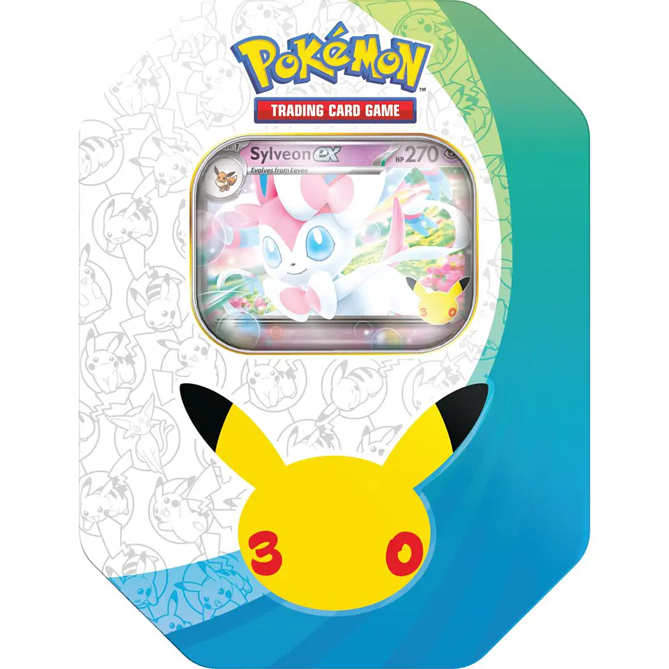 Pokémon TCG: 30th Celebration Sylveon ex Tin (INGLÉS) 1