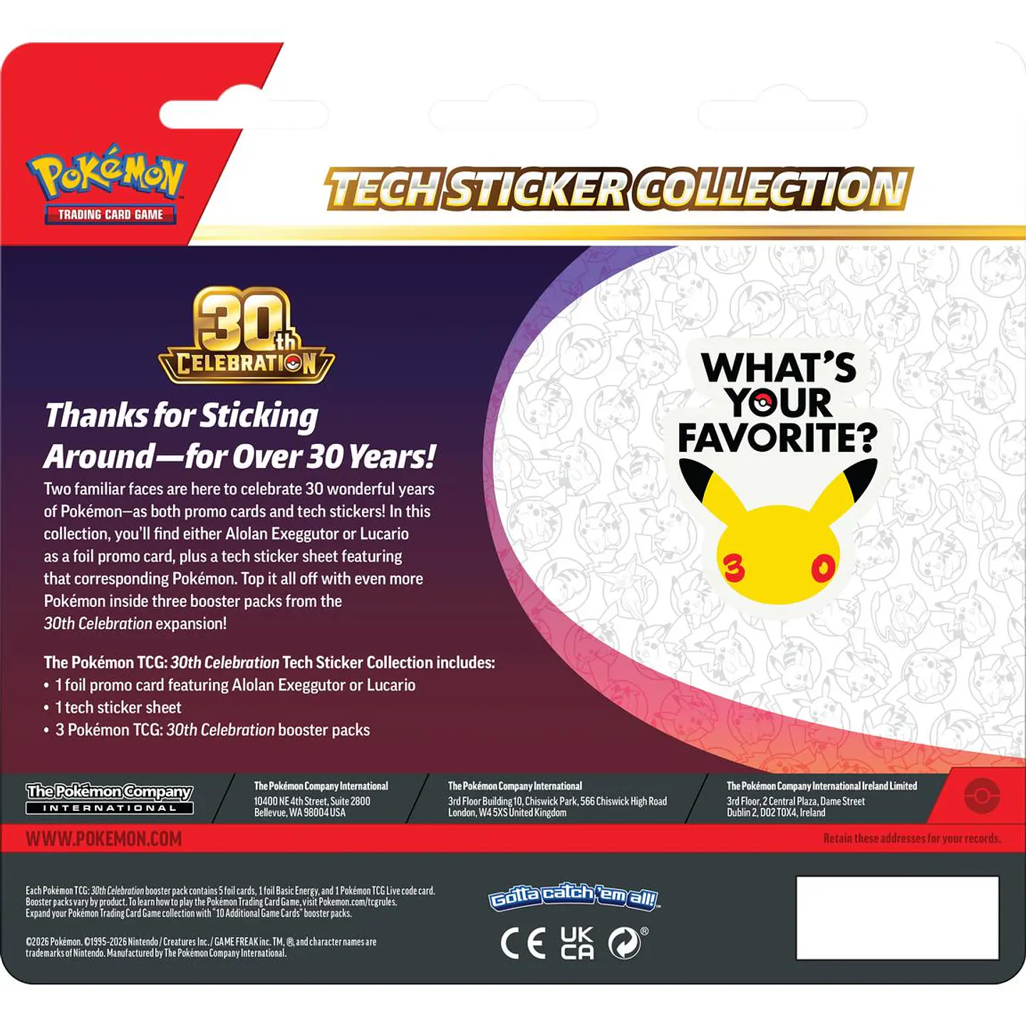 Pokémon TCG 30th Tech Sticker Lucario (Español) 4