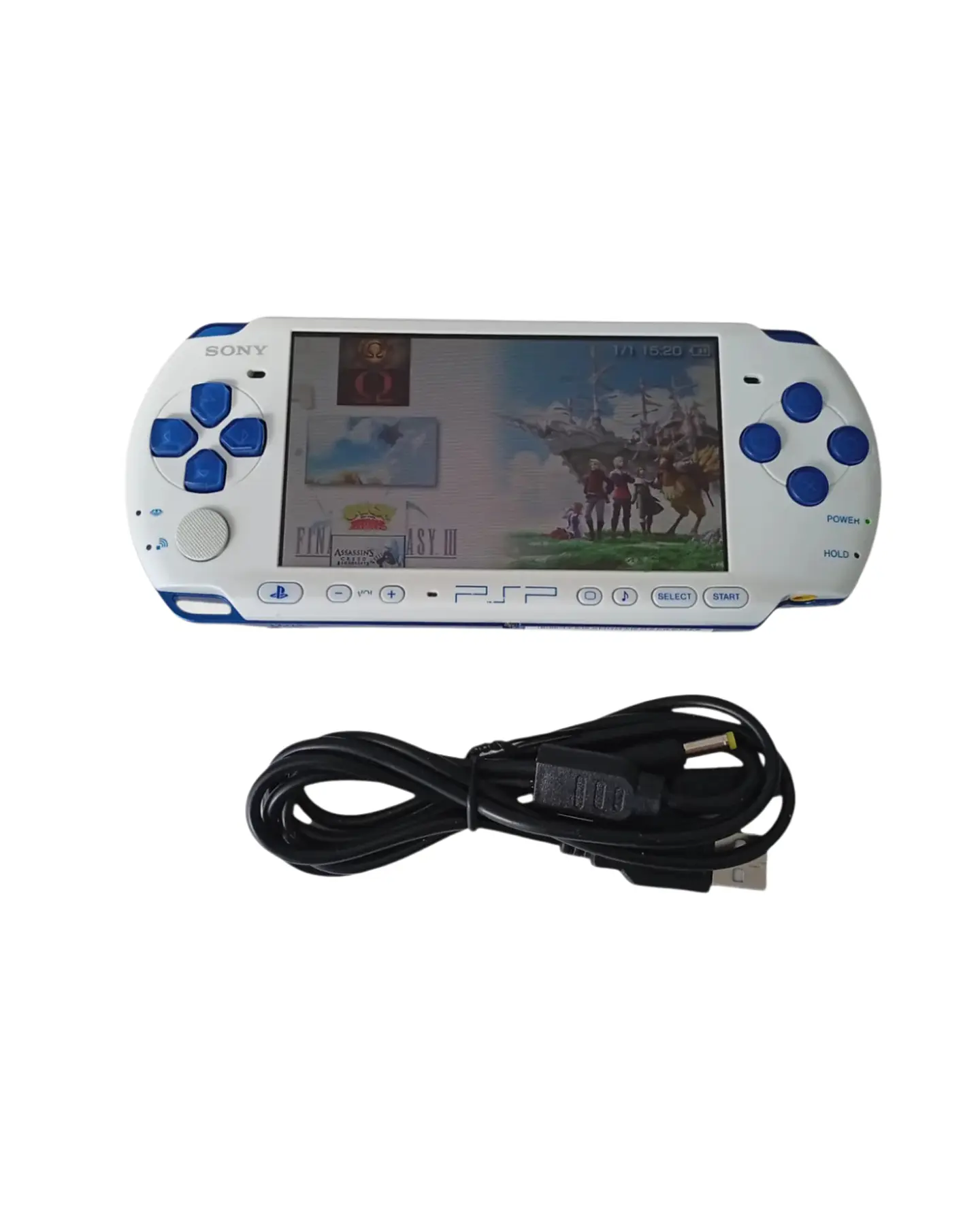 Consola Sony PSP 3000 White Blue Liberada + MicroSD 32 GB – Usada 1