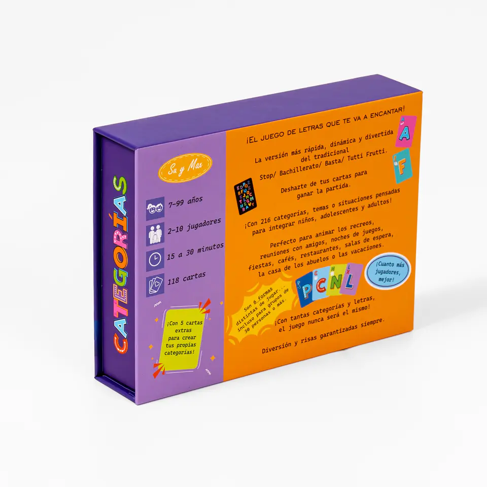 Categorías – Juego de Cartas 7