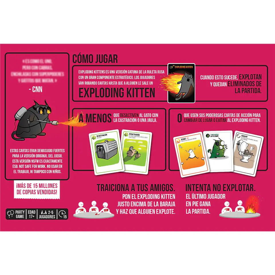 Exploding Kittens: NSFW Edition 3.0 (Pink) 2