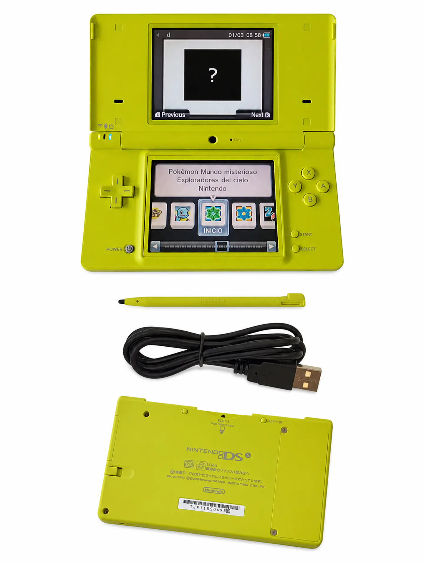 Nintendo DSi Lime Green Liberada MicroSD 32 GB 2