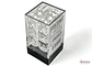Chessex Dice Block – Translucent Clear/White 16mm D6 (12 Dados) - Miniatura 1