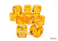 Chessex Dice Block – Translucent Yellow/White 16mm D6 (12 Dados) - Miniatura 2
