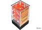 Chessex Dice Block – Translucent Orange/White 16mm D6 (12 Dados) - thumbnail 1