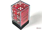 Chessex Dice Block – Translucent Red/White 16mm D6 (12 Dados) - Miniatura 1