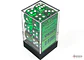 Chessex Dice Block – Translucent Green/White 16mm D6 (12 Dados) - Miniatura 1