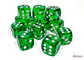 Chessex Dice Block – Translucent Green/White 16mm D6 (12 Dados) - Miniatura 2