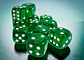 Chessex Dice Block – Translucent Green/White 16mm D6 (12 Dados) - Miniatura 3