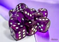 Chessex Dice Block – Translucent Purple/White 16mm D6 (12 Dados) - Miniatura 3