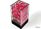 Chessex Dice Block – Translucent Pink/White 16mm D6 (12 Dados) - Miniatura 1