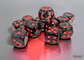 Chessex Dice Block – Translucent Smoke/Red 16mm D6 (12 Dados) - Miniatura 3