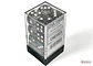 Chessex Dice Block – Translucent Smoke/White 16mm D6 (12 Dados) - Miniatura 1