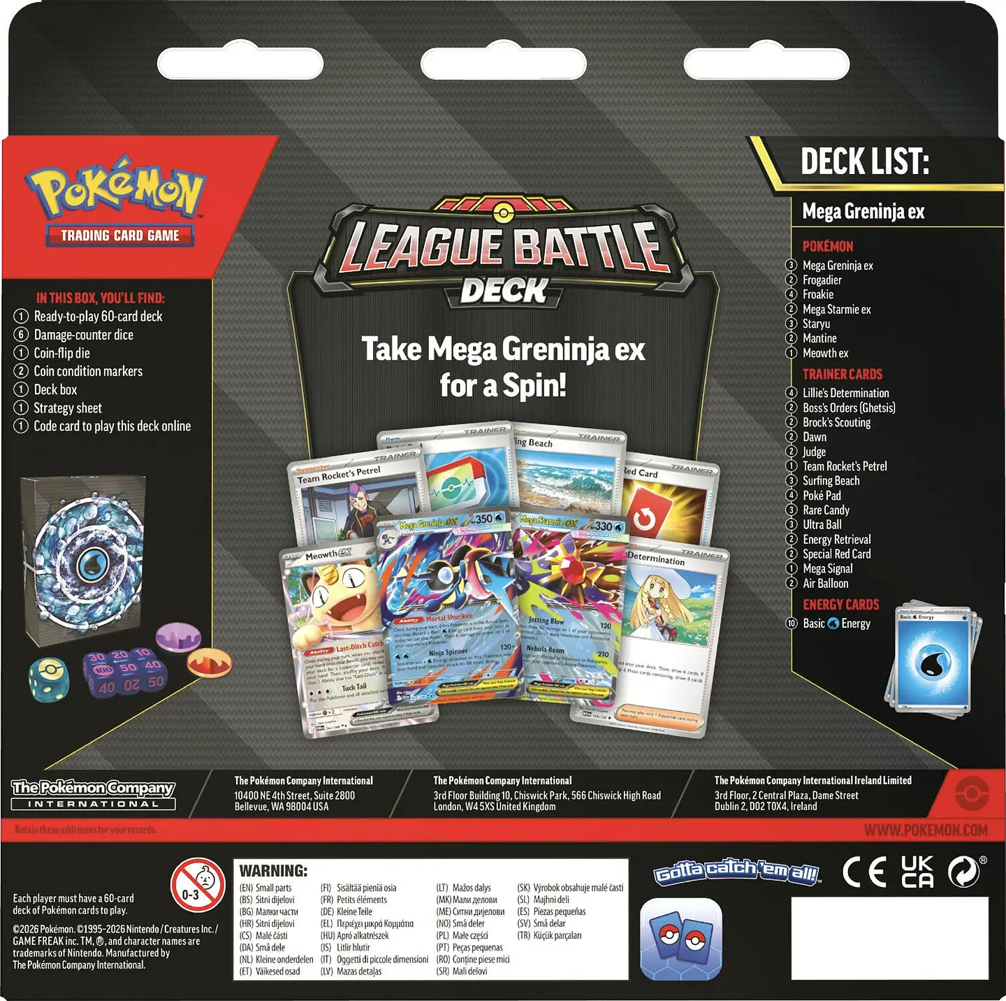 Pokémon TCG: Mega Greninja ex League Battle Deck (EN) 2