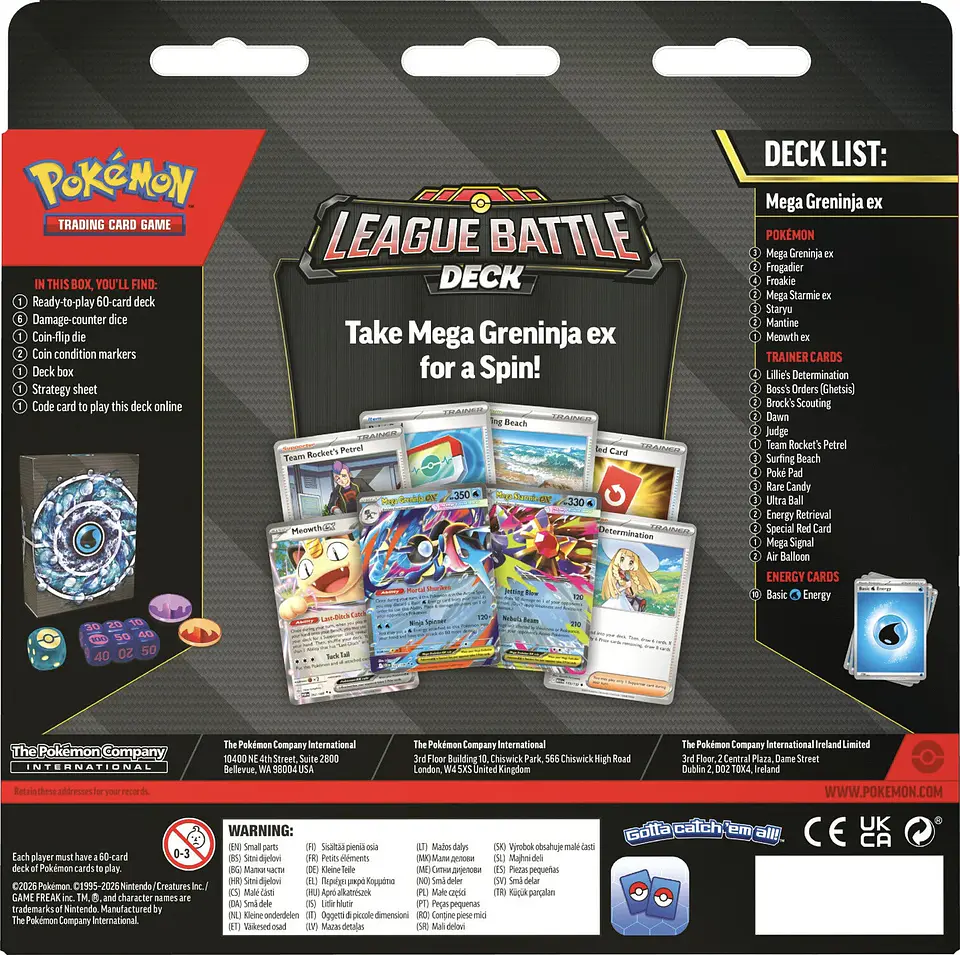 Pokémon TCG: Mega Greninja ex League Battle Deck (EN) 2