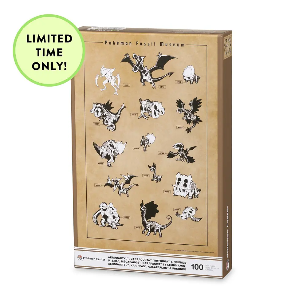 Pokémon Fossil Museum: Skeletons Puzzle (100 Piezas) 1