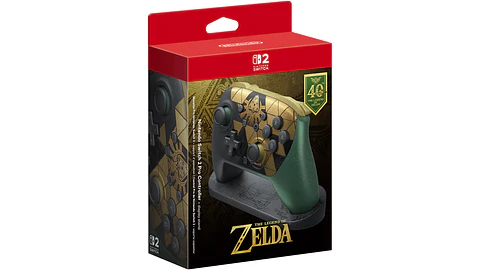 Nintendo Switch 2 Pro Controller Zelda 40th + Display Stand