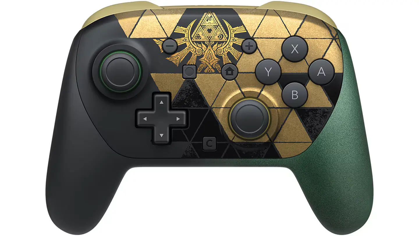 Nintendo Switch 2 Pro Controller Zelda 40th + Display Stand 5