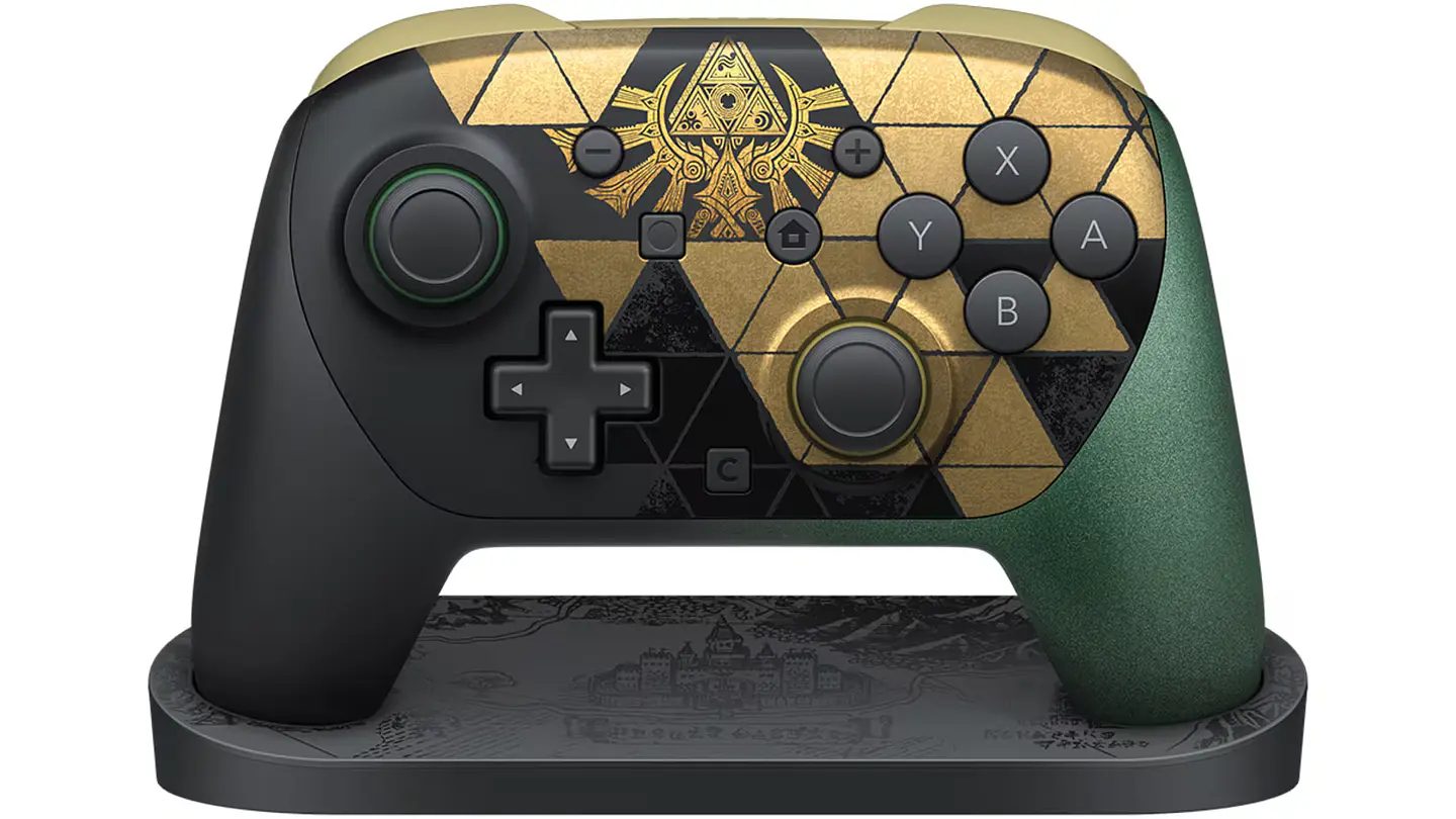 Nintendo Switch 2 Pro Controller Zelda 40th + Display Stand 4