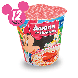 Pack 12 Vasos Avena Disney Fresas a la Crema