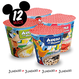Pack 12 Vasos Disney Mix 4 sabores
