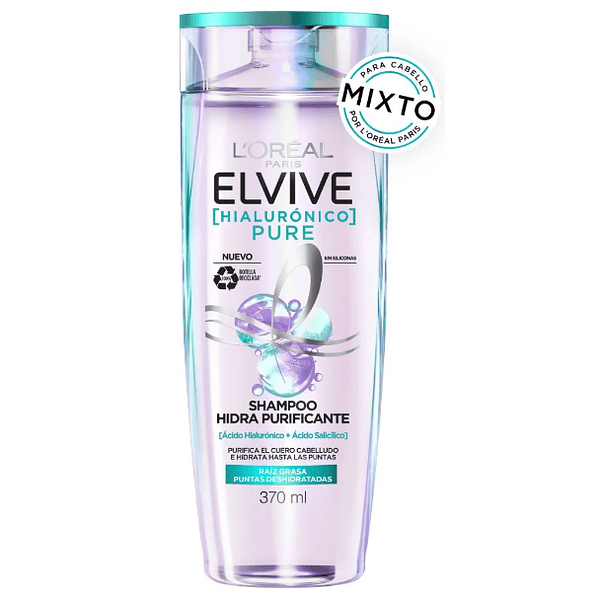 Shampoo Elvive Hialurónico Pure 370ml