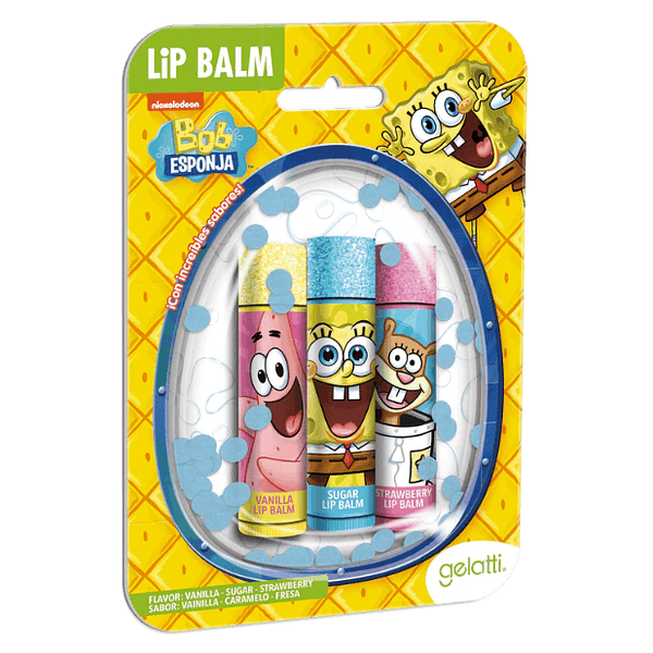 Bálsamo Labial Burbuja x3 Bob Esponja