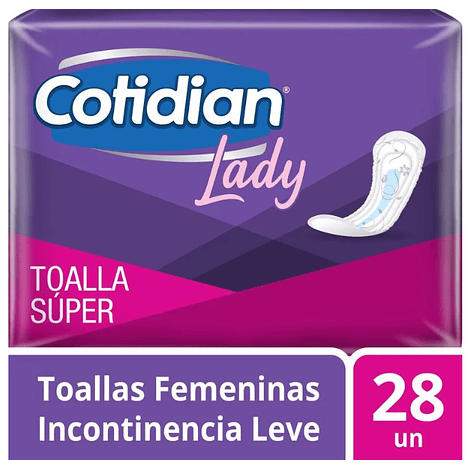 Toallas Higiénicas Cotidian Lady Super 28 unds