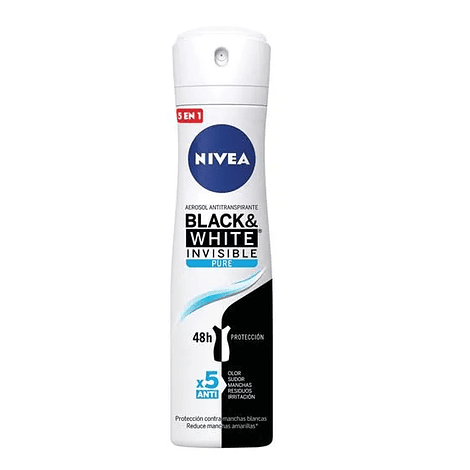 Desodorante Spray Nivea B&W Pure Mujer 150m