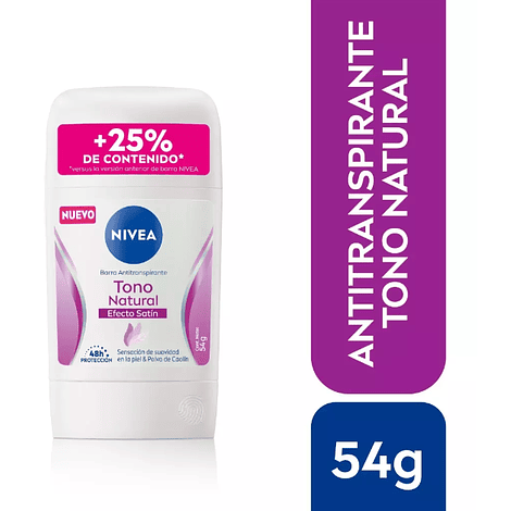 Desodorante Barra Nivea Tono Natural Efecto Satin 54gr