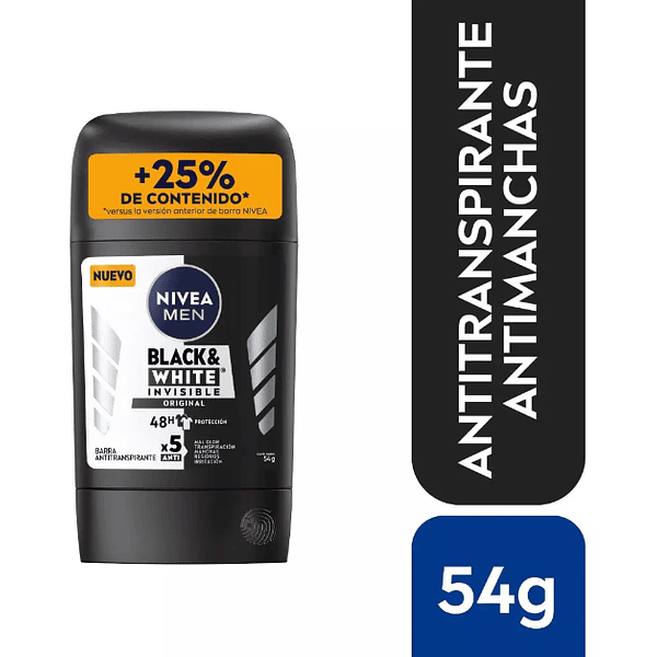 Desodorante Barra Nivea Men Black & White 54gr