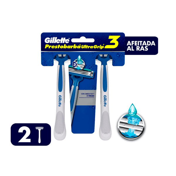 Pack x2 Maquina de Afeitar Gillette Ultra Grip