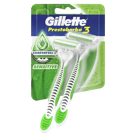 Pack x2 Maquina de Afeitar Gillette Sensitive Comfort Gel