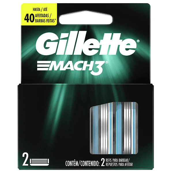 Repuesto Gillette Mach 3 x 2 Cartuchos