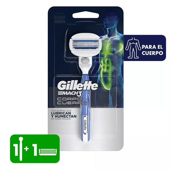 Máquina Recargable Gillette Mach 3 Cuerpo