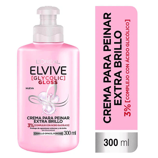 Crema de Peinar Elvive Glycolic Gloss 300ml