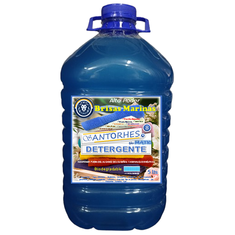 Detergente Líquido Celeste Nacarado Brisas Marinas (5 Litros) 1