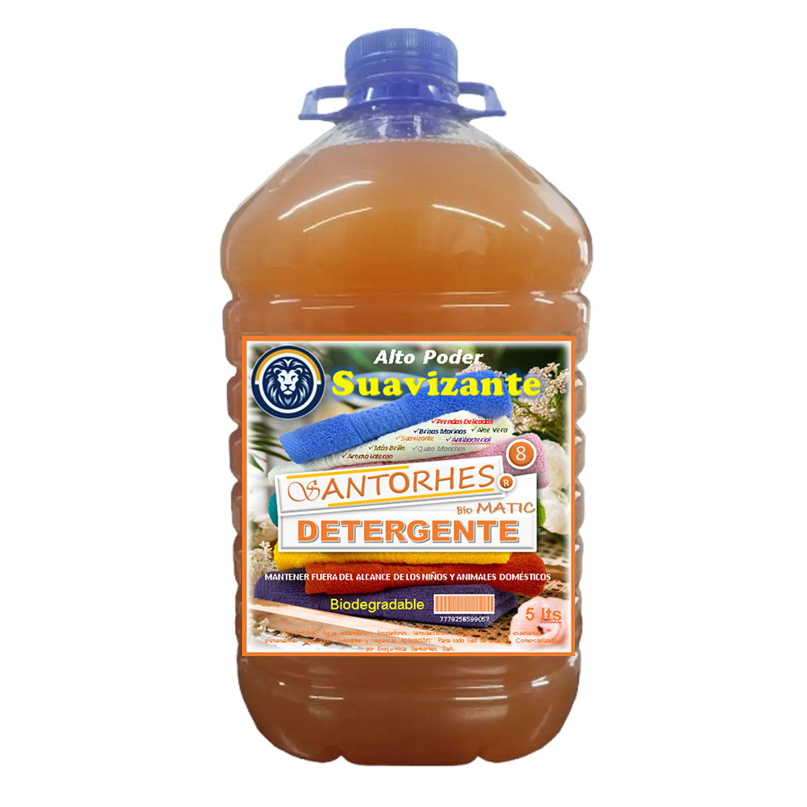 Detergente Líquido Naranja Nacarado Suavizante (5 Litros) 1