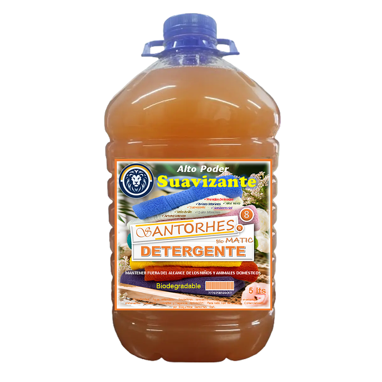 Detergente Líquido Naranja Nacarado Suavizante (5 Litros) 1