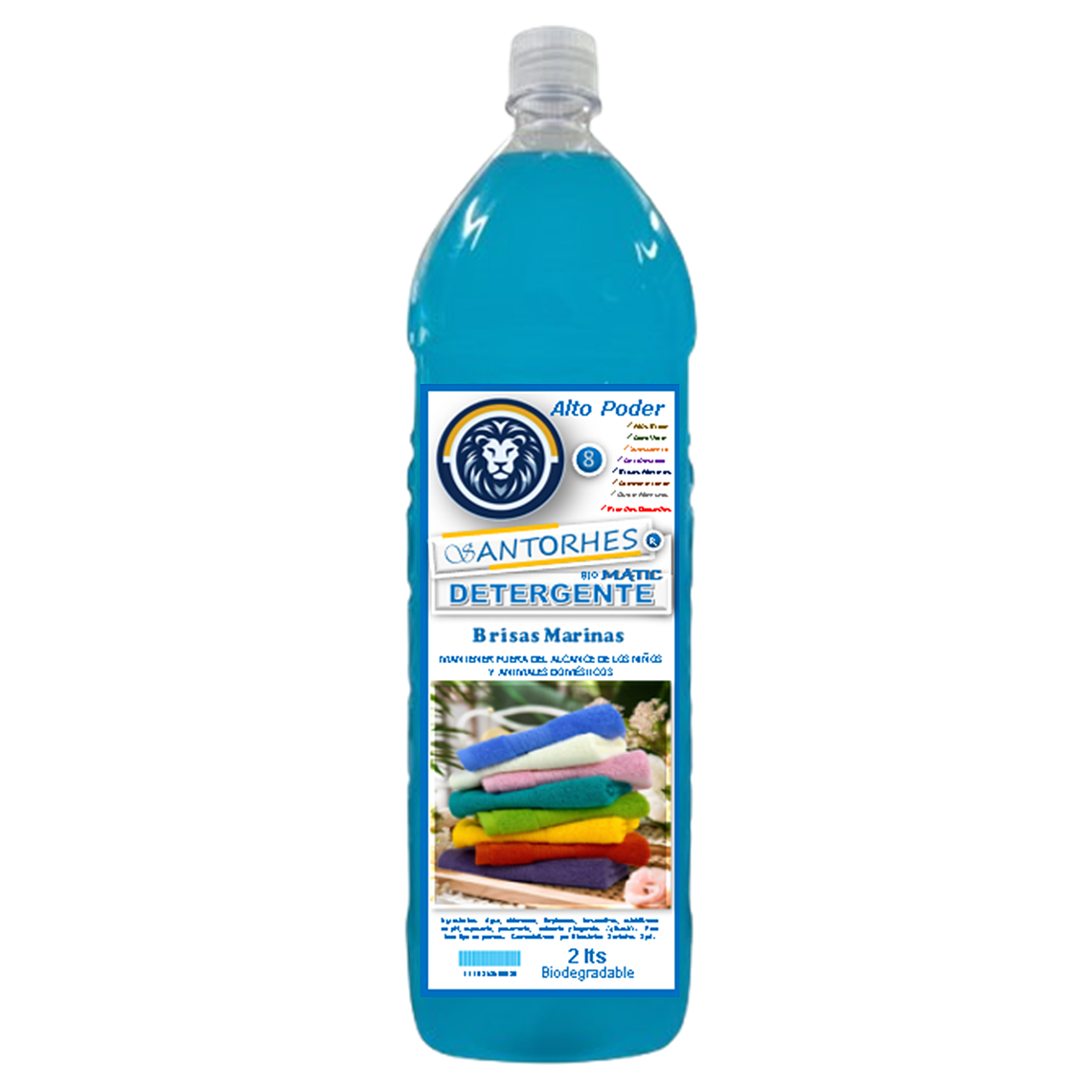 Detergente Líquido Celeste Nacarado Brisas Marinas (2 Litros) 1